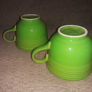 Homer Laughlin Fiesta Cups Coffee/Tea Lime Green Set of 2